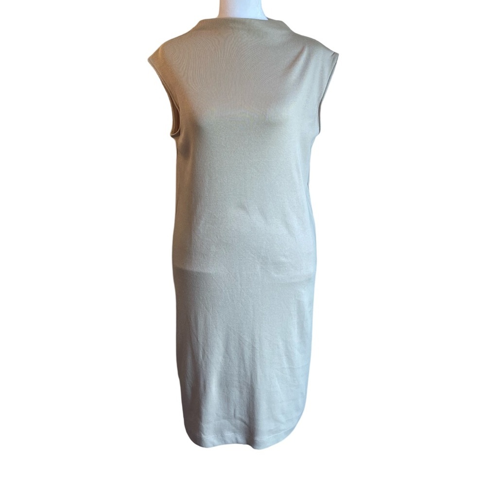 Old Navy Sleeveless Mock Neck Dress Color Tan - Picture 3 of 4